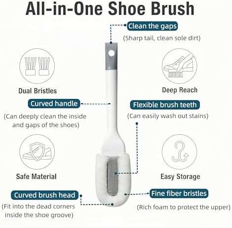 Professional Shoe Cleaning Brush Long Handle - Image 6