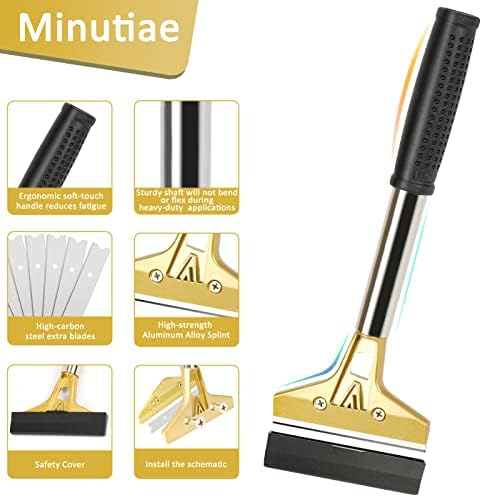 Razor Blade Scraper with 20 PCS Extra Blades and Gloves. - Image 2