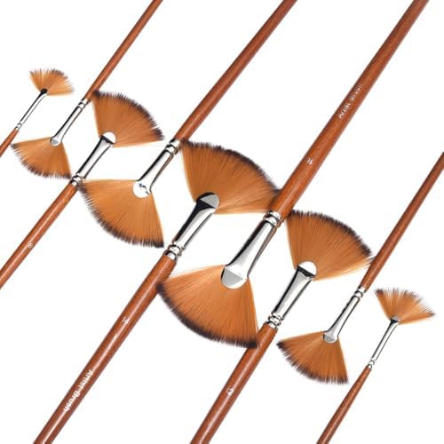 Artist Fan Paint Brushes Set - Image 6
