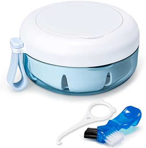 OB05 Leak Proof Denture Cup Kit Portable Retainer Case Perfect by netceem