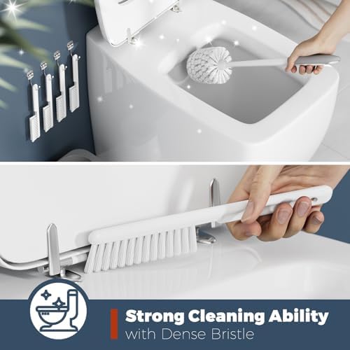 Holaloha Toilet Brush and Holder Set, Space Saving, 4 Pack - Image 3
