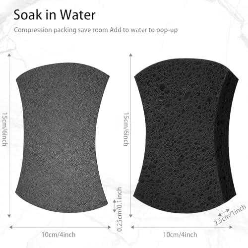 6 Pack Non-Scratch Cellulose Scrub Sponge, Cellulose Sponges, Heavy Duty - Image 4
