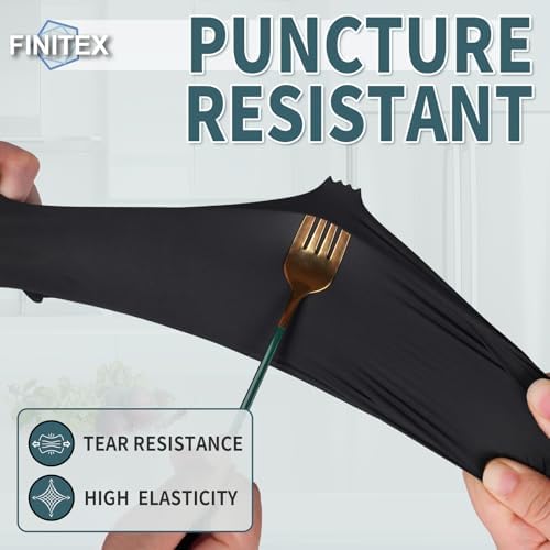 FINITEX Black Nitrile Disposable Gloves 5mil Medical Exam - Image 5