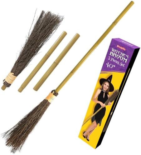 Kangaroo 40" Bamboo Witch Broom Prop by Kangaroo