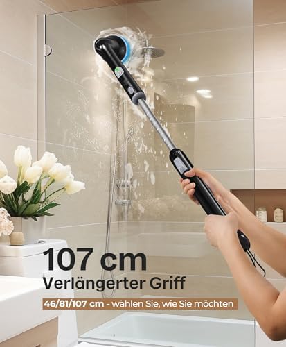Electric Cleaning Brush, IPX7 Waterproof & 42inch Long Handle - Image 4