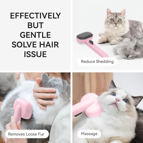 Aumuca Cat Brushes for Indoor Cats, Cat Hair Brush for Shedding, Cat Brush for - Image 2