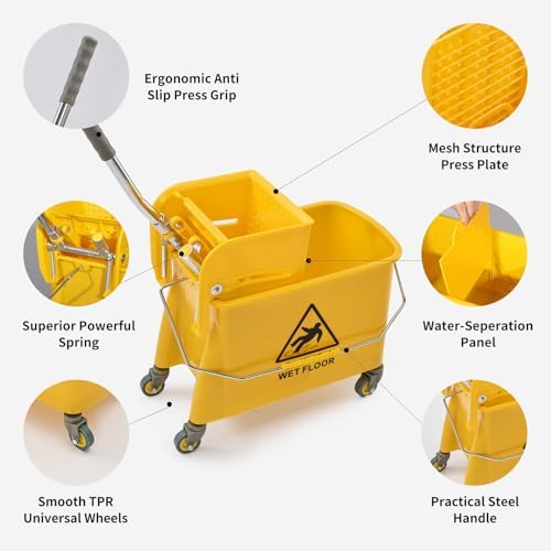 22 Quart Wheeled Mop Bucket - Image 2