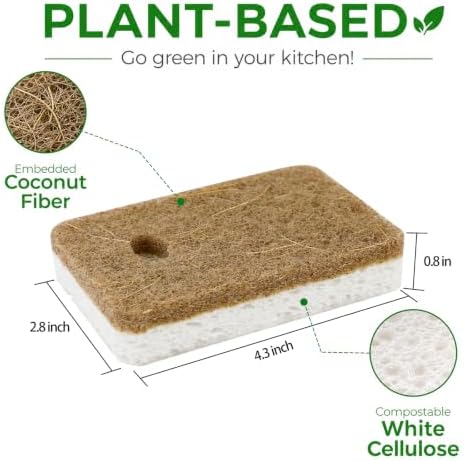 8 Pack Eco Friendly Kitchen Sponges - Image 7