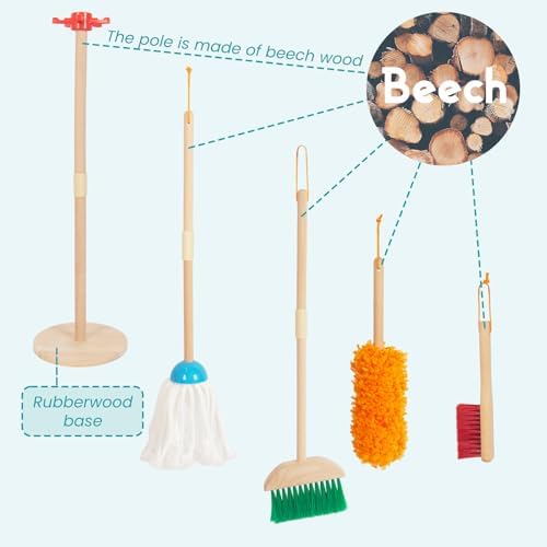 Kids Cleaning Set, Housekeeping Play Broom Set - Image 4
