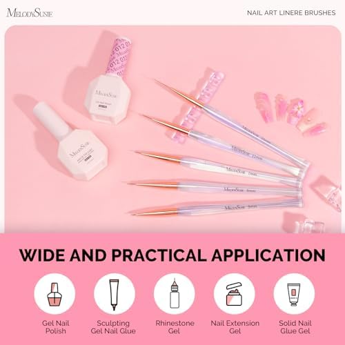 MelodySusie 5Pcs Nail Art Liner Brushes - Image 6