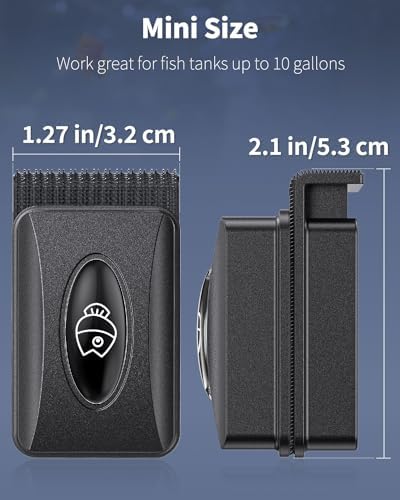 Pawfly Aquarium Magnetic Brush Fish Tank Glass Cleaner 2 Inch Mini Stain - Image 4