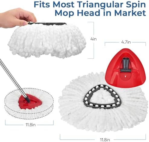 Matthew Spin Mop Replace Head Kit, Handle Compatible - Image 3