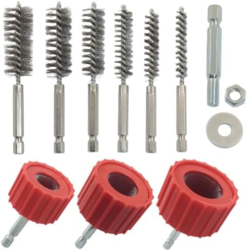 9 Pcs Copper Pipe Cleaner, 1/2" & 3/4" & 1" Cleaning Brush - Image 5