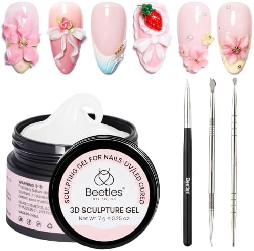 Beetles 3D Gel Nail Art by beetlesGelPolish