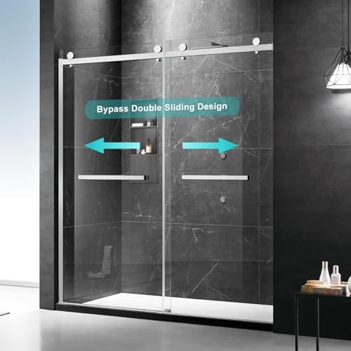Framed Shower Door, Brushed Nickel - Image 4