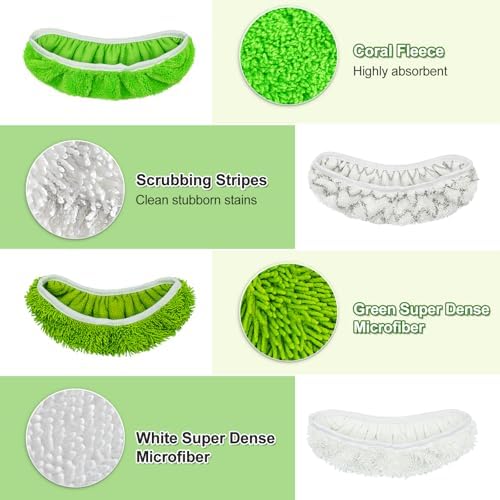 8 Pack Microfiber Mop Pads for Swiffer XL Mops Reusable Wet and Dry Mopping - Image 5