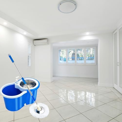 Spin Mop and Bucket with Wringer Set, with 3 Microfiber Mop Replacement Heads - Image 7