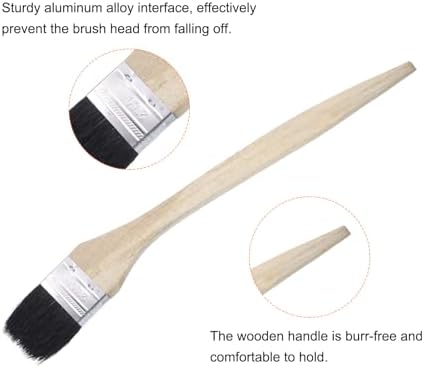 uxcell 3pcs Bent Radiator Paint Brush 2" Width Curved Wall Paint Soft Bristle - Image 5