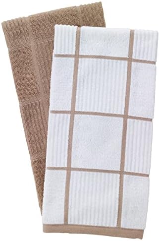 T-Fal Solid & Checked Parquet Kitchen Towels: Highly Absorbent, Super Soft Long - Image 2