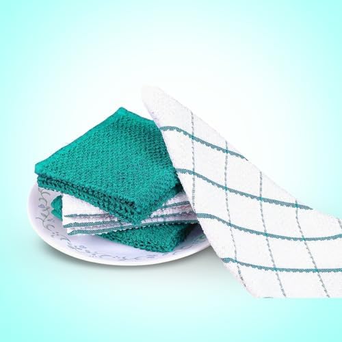 AMOUR INFINI Cotton Kitchen Dish Cloths Set of 8 – Highly Absorbent, Super Soft - Image 6