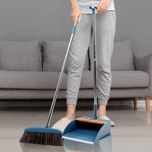 37.8in Broom and Dustpan Set Foldable Hand Broom - Image 6