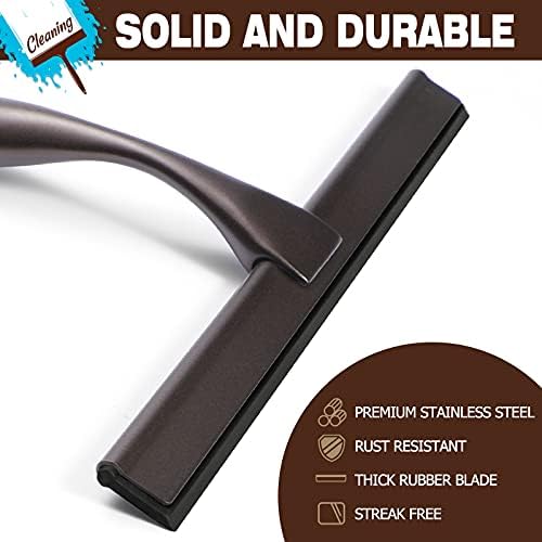 NETANY Shower Squeegee, 10-Inch Bronze Squeegee, All-Purpose Stainless Steel - Image 3