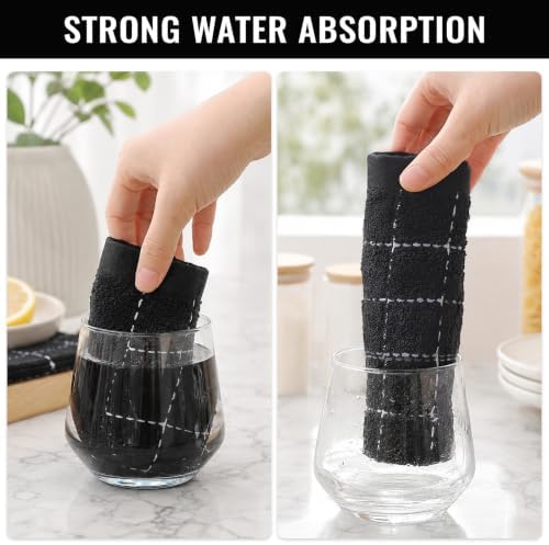 Kitinjoy 100% Cotton Kitchen Towels and Dishcloths Set - Image 5