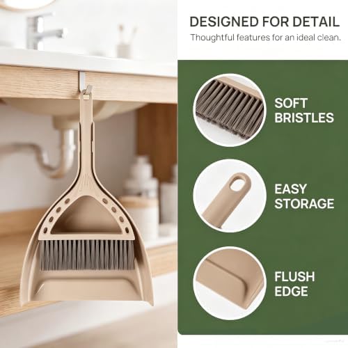 Mini Broom and Dustpan Set Small Hand Broom - Image 3