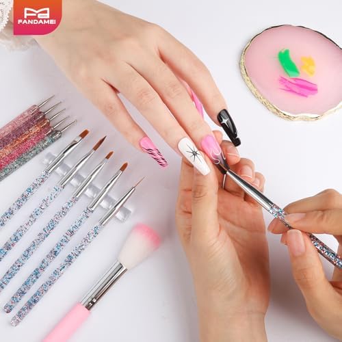 FANDAMEI Nail Tools for Nail Art, Nail Polish Mixing Palette Nail Art Tools Kit - Image 7