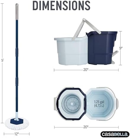 Casabella Clean Water Microfiber Spin Mop - Image 5