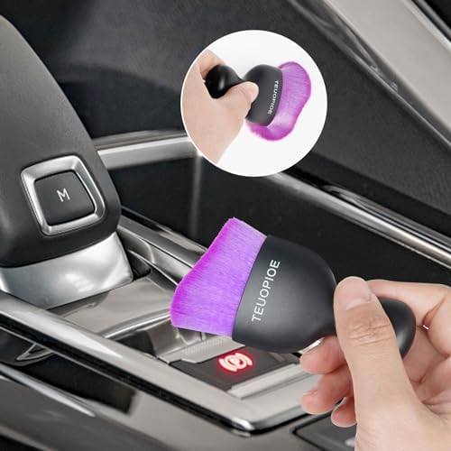 Car Detailing Brush for Interior Dusting and Air Vents, BK Purple - Image 6
