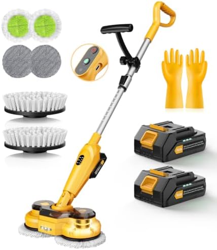 qimedo Cordless Electric Mop M3, 2-in-1 Power Scrubber & Mops by qimedo