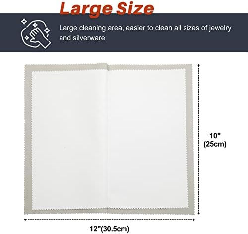 CATIFLIN 2pcs Multi-Layer Jewelry Cleaning Cloth, Large Silver Polishing Cloth - Image 4