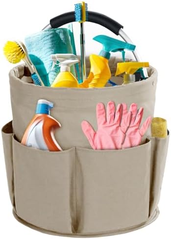Cleaning Caddy with Handle, Cleaning Supplies Organizer Collapsible Bucket by Bototack
