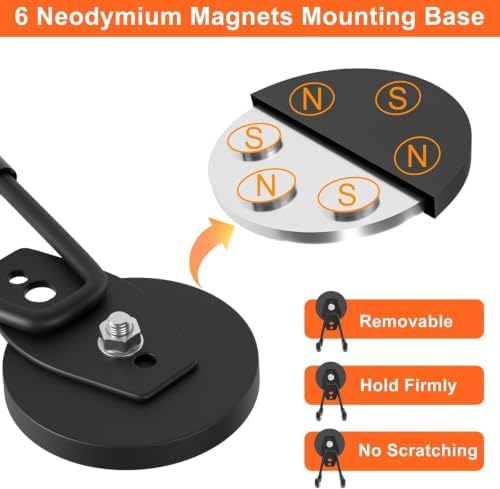 ENUODA Strong Magnetic Hooks Heavy Duty Upgraded Large Magnetic Garage Hook - Image 3