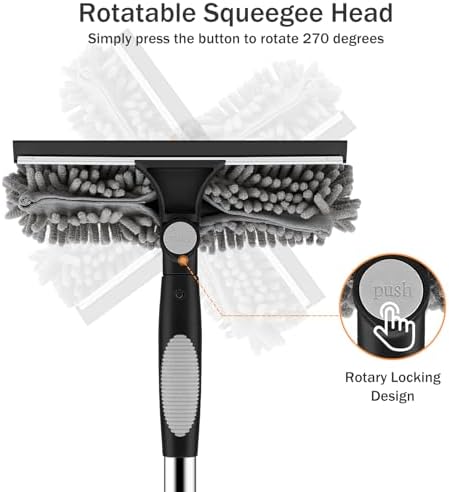 SetSail Window Squeegee with 66in Extension Pole 2-in-1 Window Cleaning Kit - Image 4