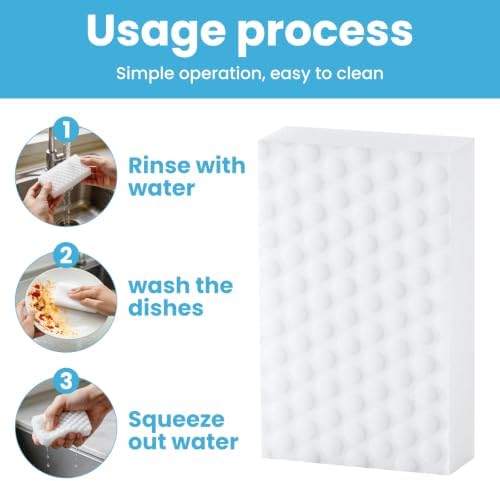 20 Pack 2X Compressed Magic Eraser Sponge, Thick Melamine Cleaning Sponge - Image 3