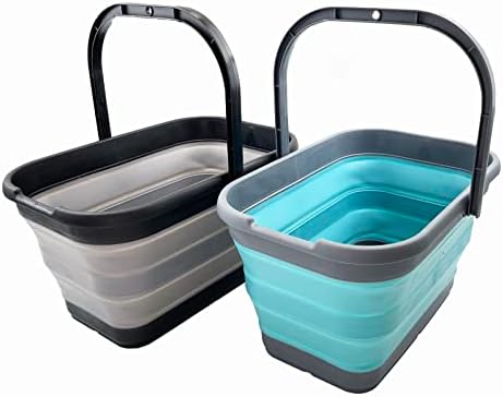 SAMMART 12L Collapsible Rectangular Handy Bucket/Multiuse Foldable Water Pail by SAMMART