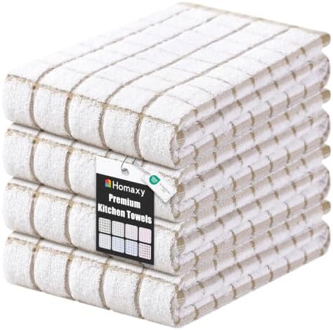 Homaxy Premium Kitchen Towels, Check Design by Homaxy