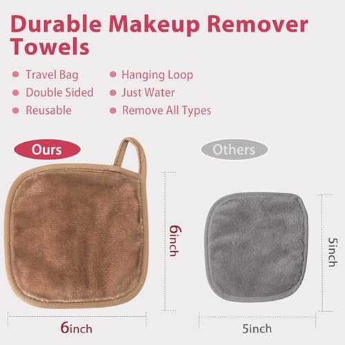 Natwag Makeup Remover Cloth, Makeup Remover Pads Microfiber Face Washcloth - Image 5