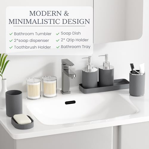 Grey Bathroom Accessories Set - Image 5