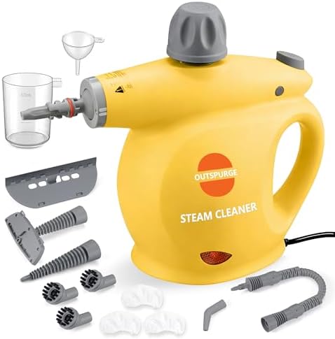 Handheld Steam Cleaner, Pressurized Multi-Surface Steam Shot by OUTSPURGE