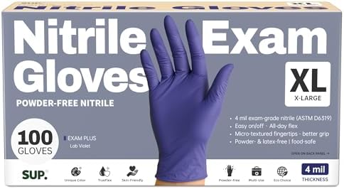 Supmedic SUP Exam Plus® Nitrile Gloves, Powder-Free Disposable Lab Violet by SUP