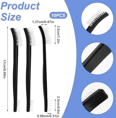cobee 20Pcs Double-Ended Cleaning Brushes, Plastic Small Cleaning Brush Stiff - Image 3