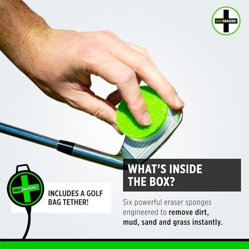 Instant Golf Eraser with Bag Tether, Premium Dual-Sided Sponge - Image 2