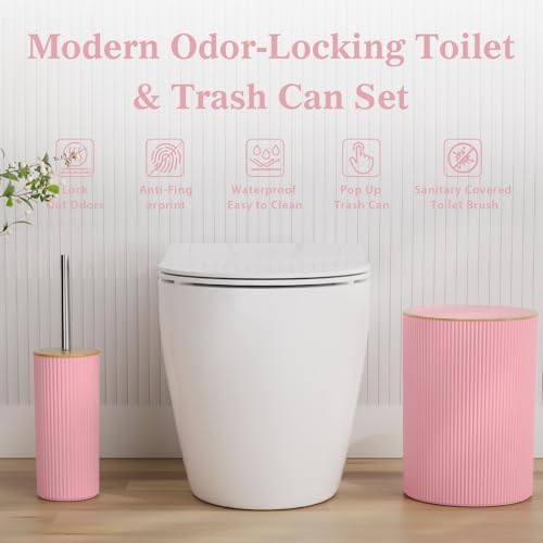 Pink Bathroom Accessories Set - Image 5