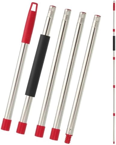 uxcell Spin Mop Replacement Handle 5 Section 30"-to-72 Red by uxcell