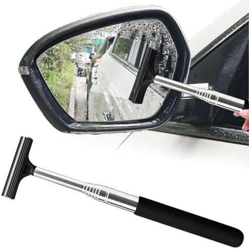 1 Pcs Car Window Mini Squeegee Retractable Auto Glass Squeegee Car Rearview by Bilkeru