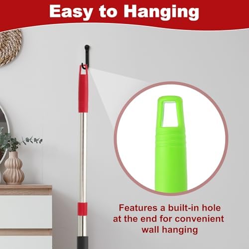 uxcell Spin Mop Replacement Handle 4 Section 30"-to-58 Green - Image 4