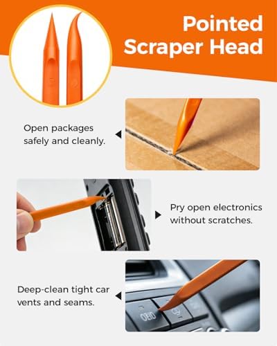 12Pcs Plastic Scraper Tool, Crevice Cleaning Tool, Non-Scratch Car Detailing - Image 3